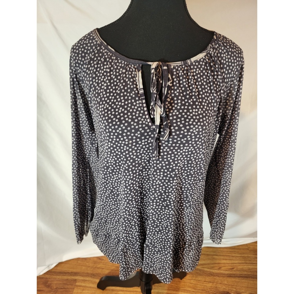 Y2K Vintage Weston Wear Nylon Mesh Overlay V Neck Grat Polka Dot Top Sizeโ M USA